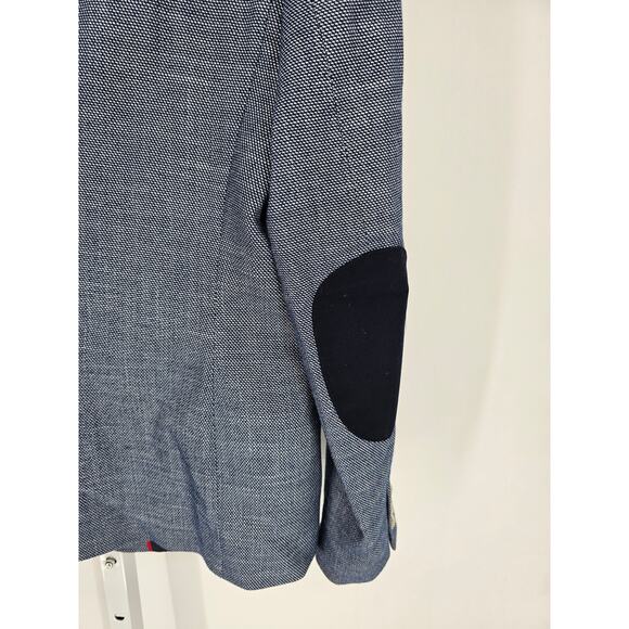 Tommy Hilfiger Womens Sz 8 Suit Jacket Blazer w/ Elbow Patches Light Blue Preppy - Picture 5 of 5